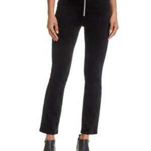 RAG & BONE Dojo High Waist Velvet Ankle Skinny Pants In Black Velvet Size 26